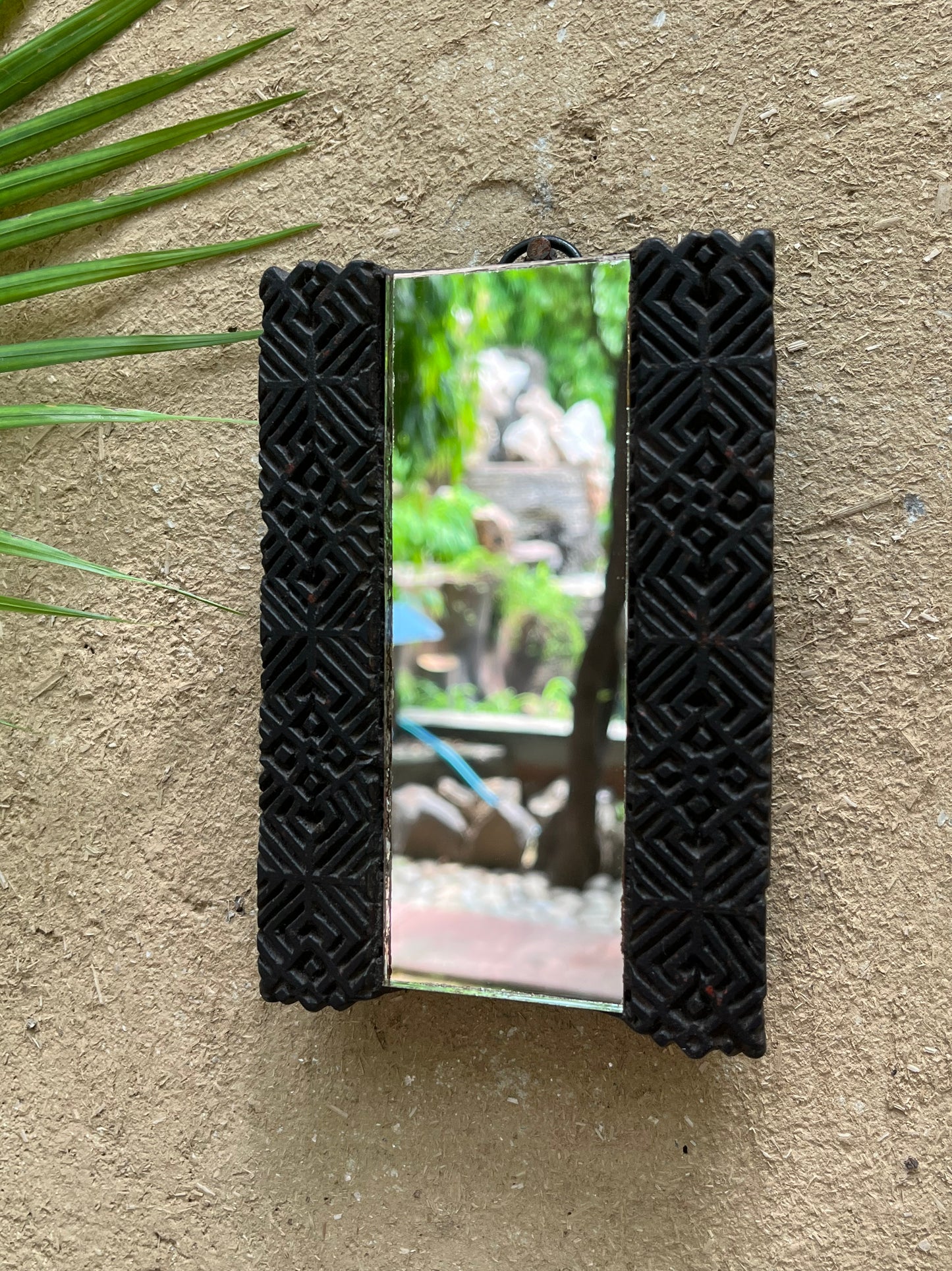 Wooden Block print Mirror