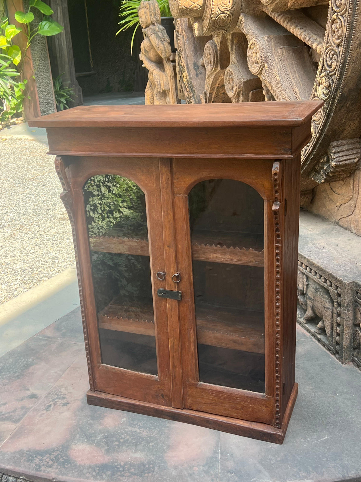 Vintage Glass Small Cabinet ￼