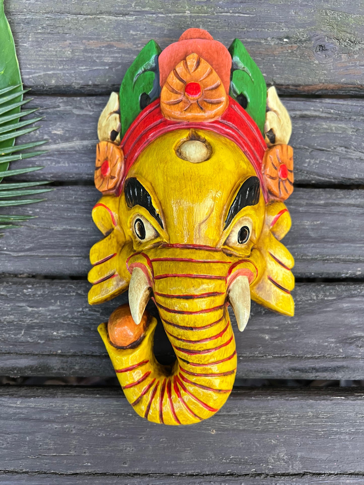 Yellow Ganesha Mask