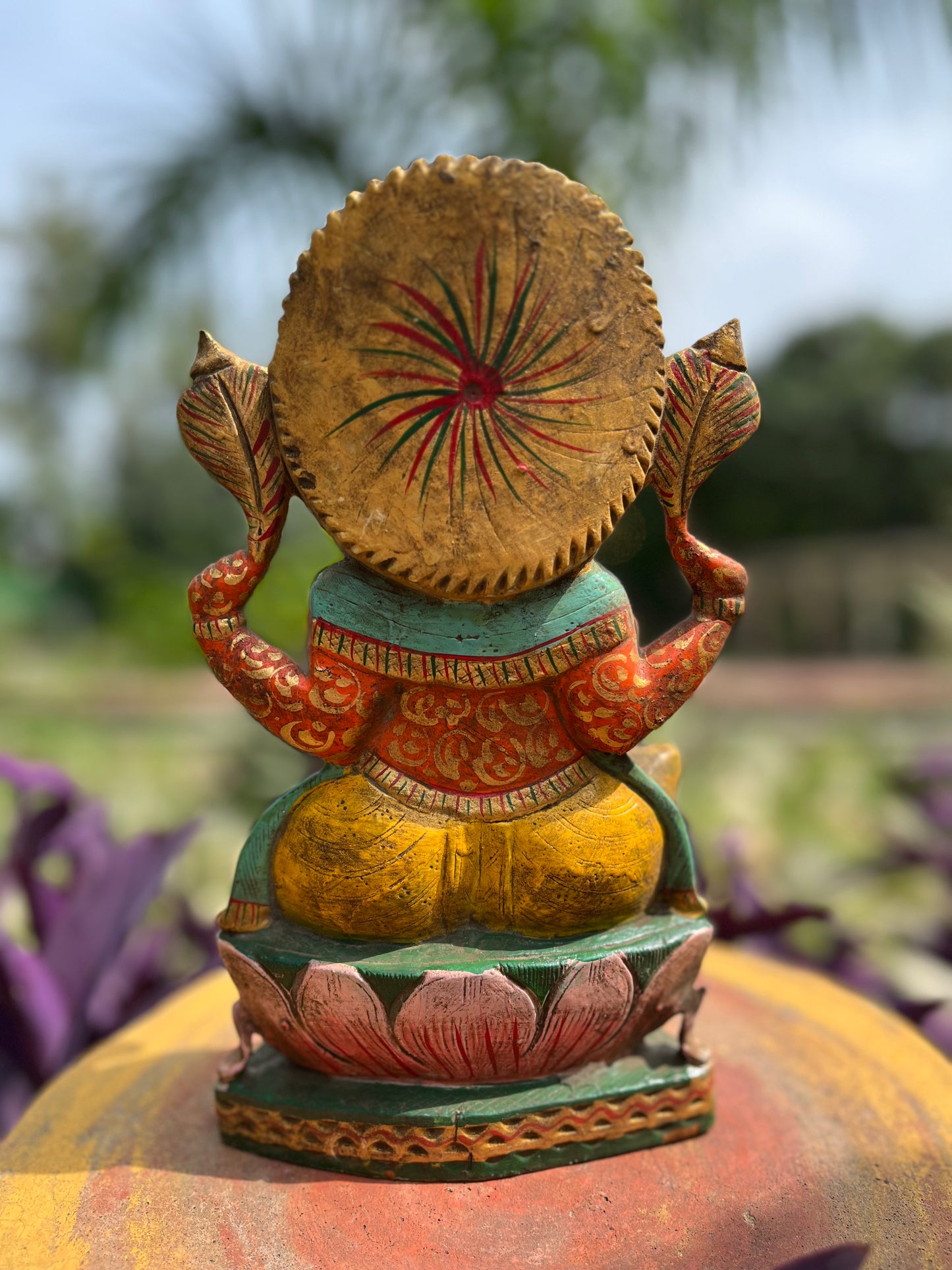 Wooden Painted   Divine Ganesha