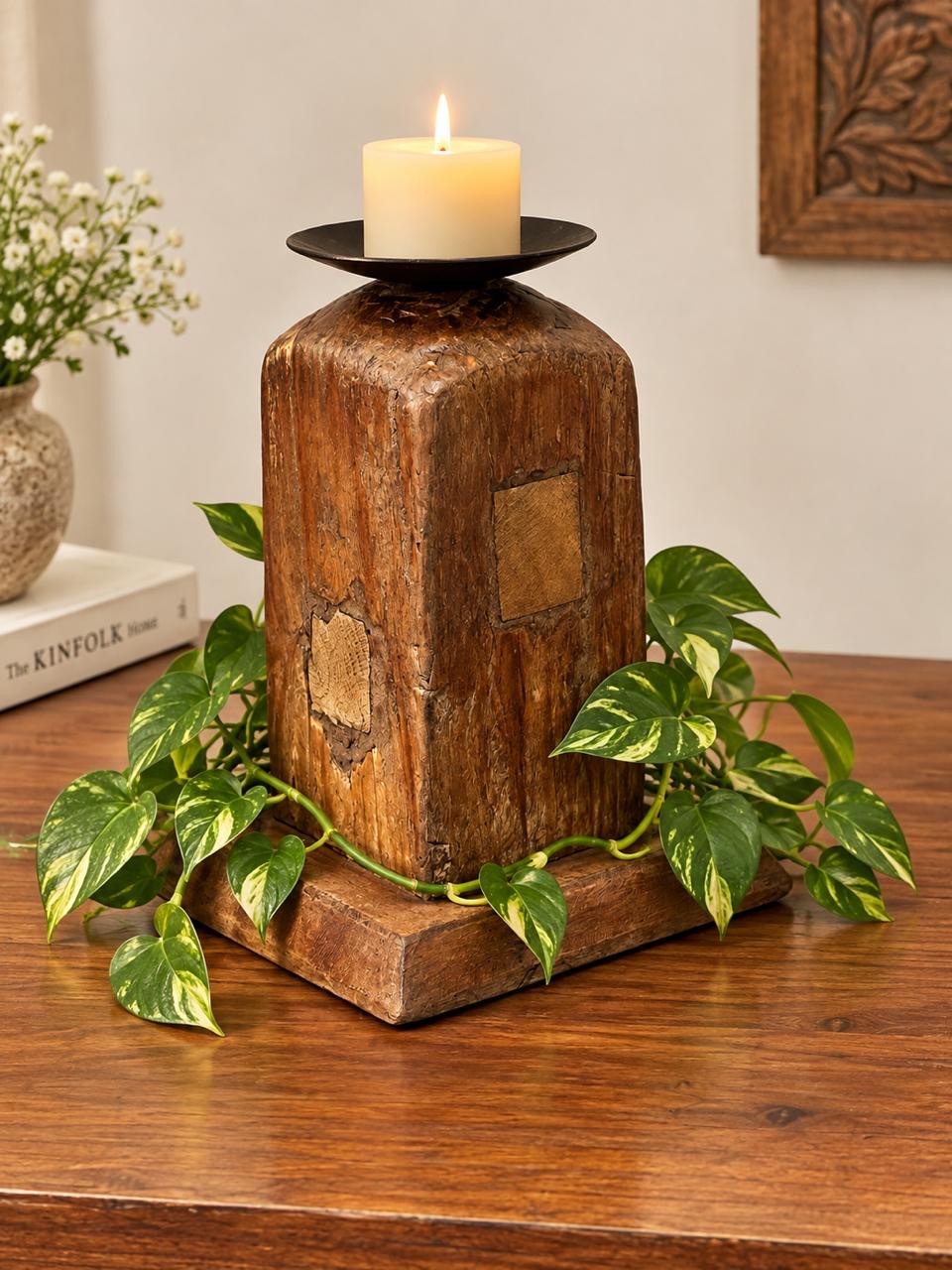 Wooden Candle Holder