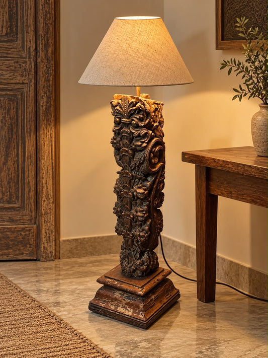 Vintage Carved Bracket Lamp