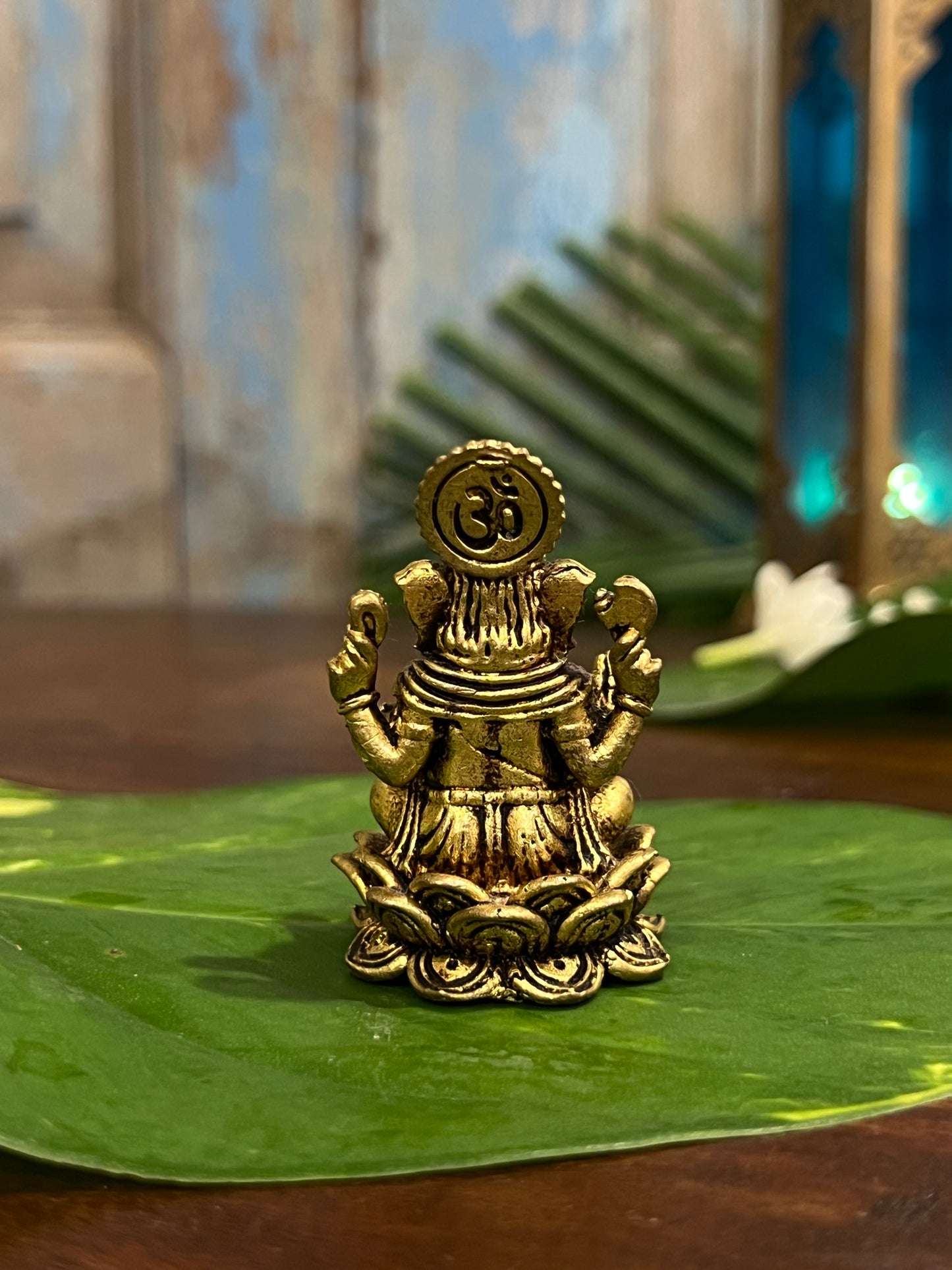 Brass Divine Sitting Ganesha