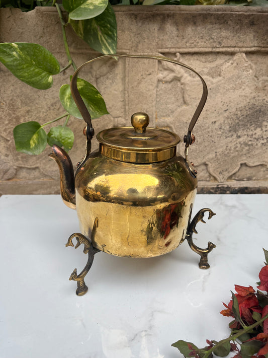 Brass Vintage Kettle With Stand