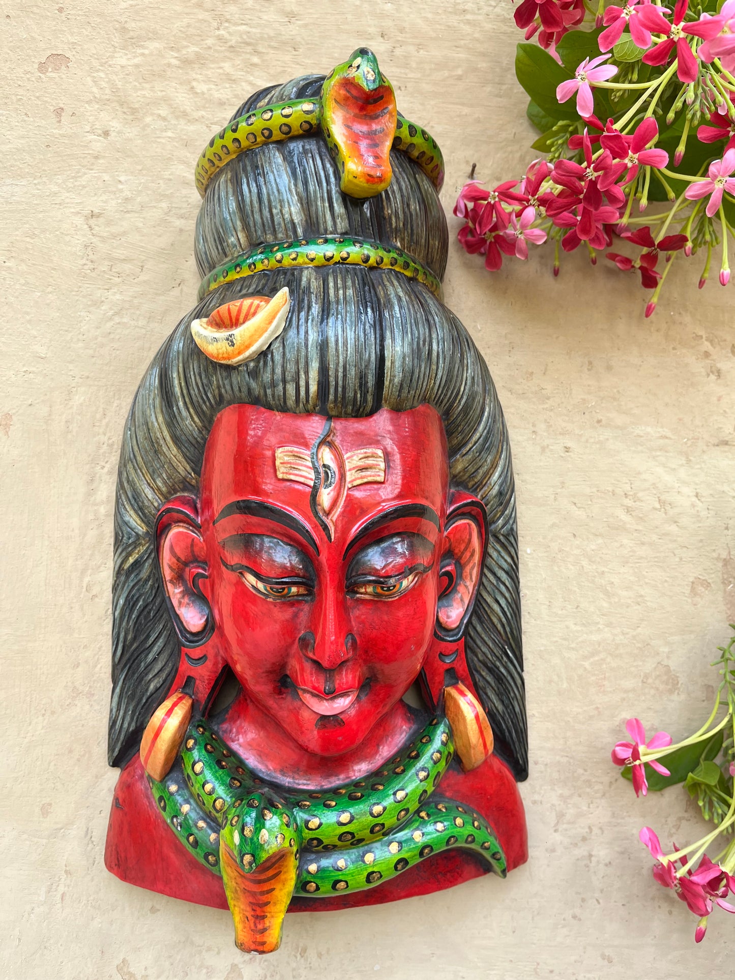 Wood Divine Shiva Mask