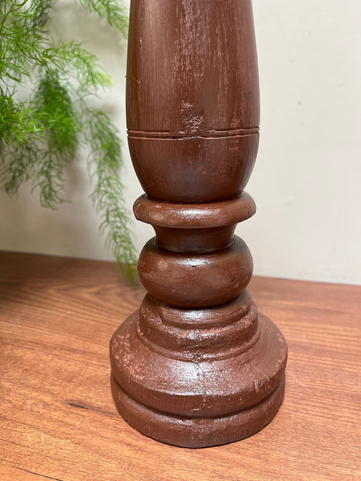 Wood Teak Candle Holder