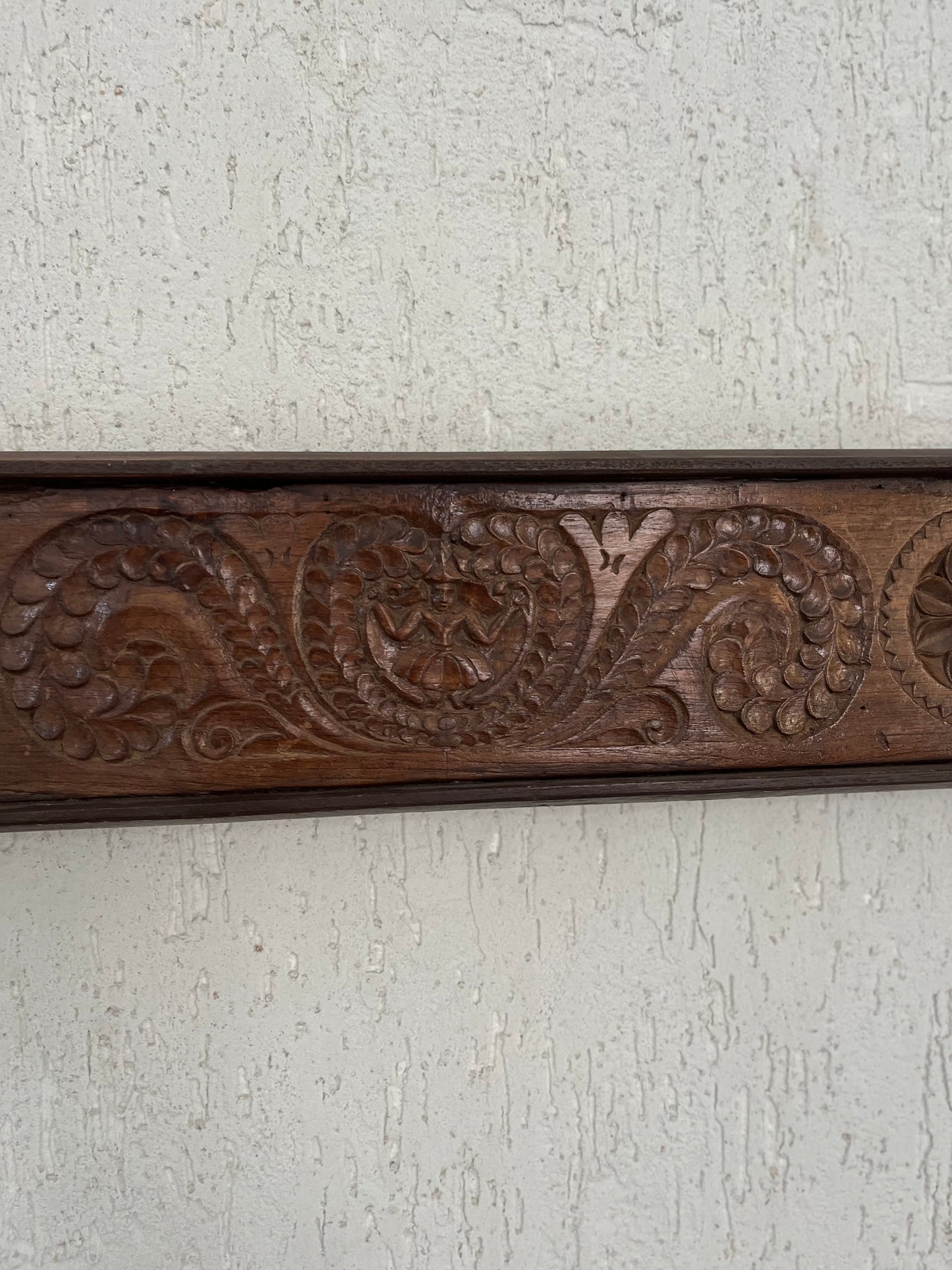 Old Hand Crafted Decorative Flower Wall Panel