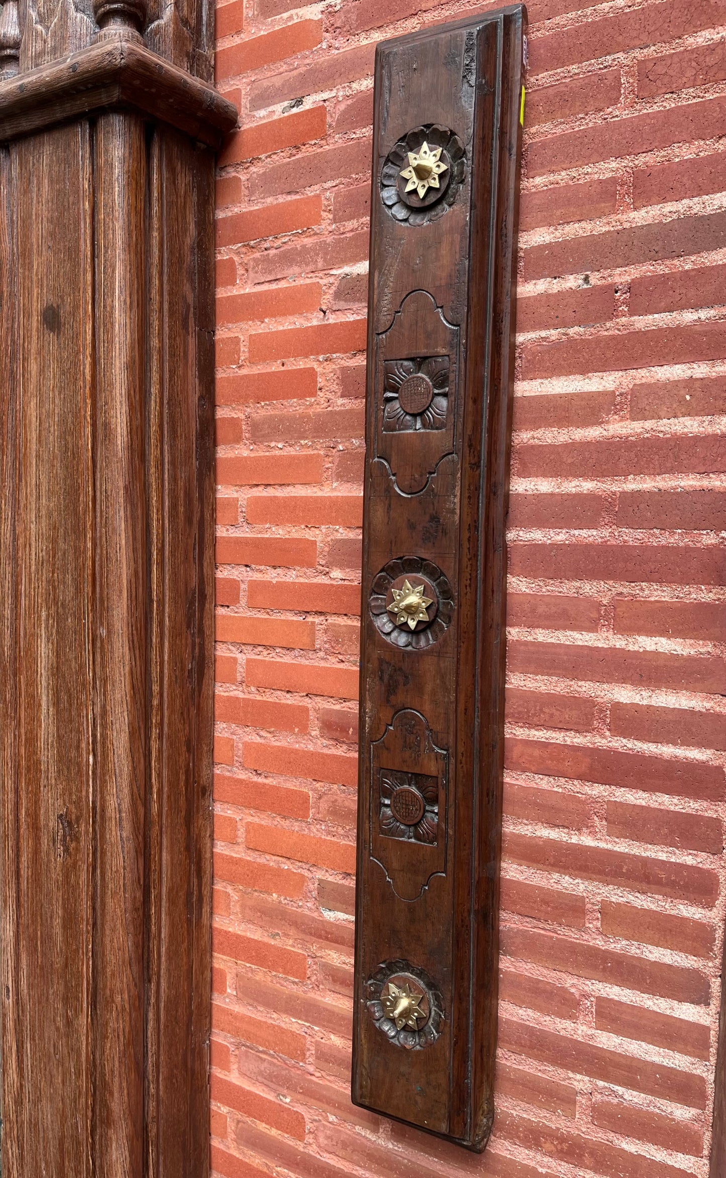 Vintage Hand-Carved Wall Panel