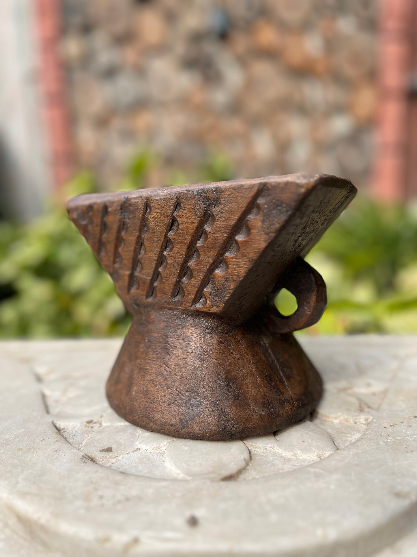 Wooden Old Candle Holder