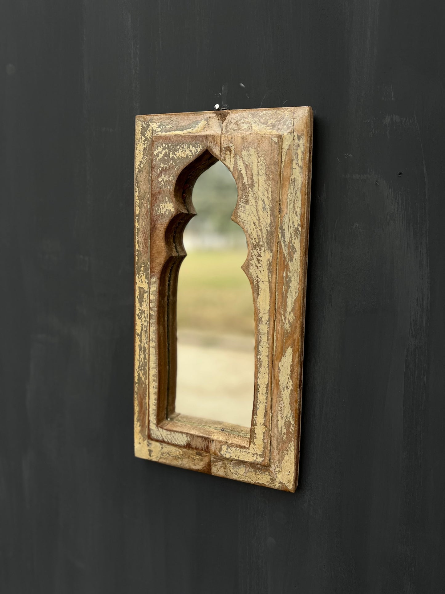 Wooden Old Arch mirror