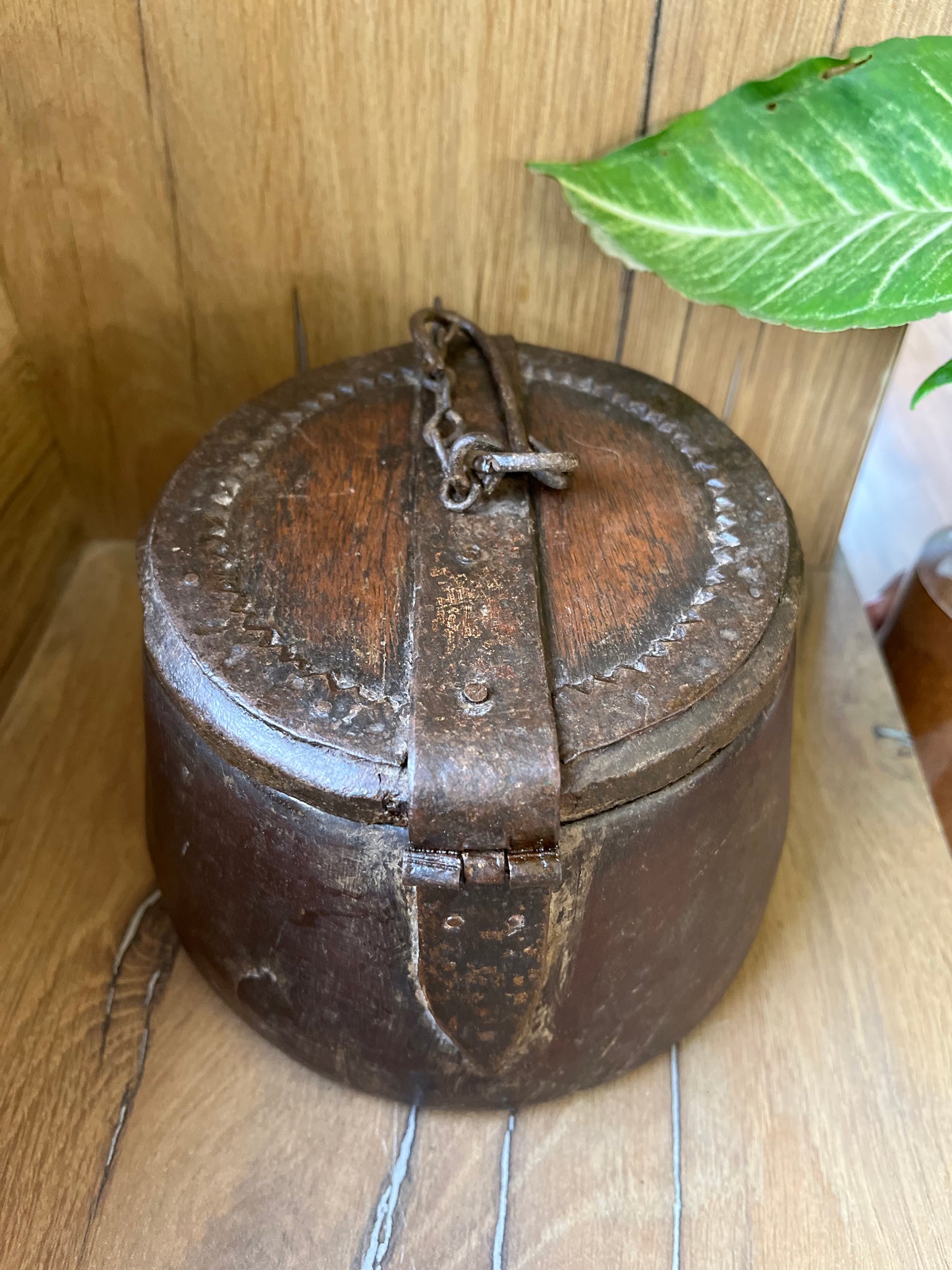 Vintage Teak Wood  Spice Box Hanging