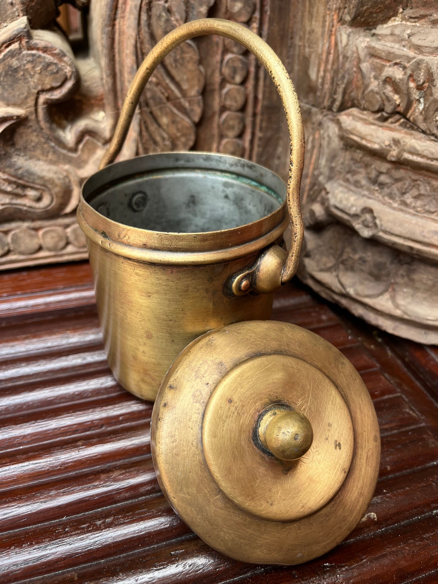 Vintage Brass Milk Pot / Container