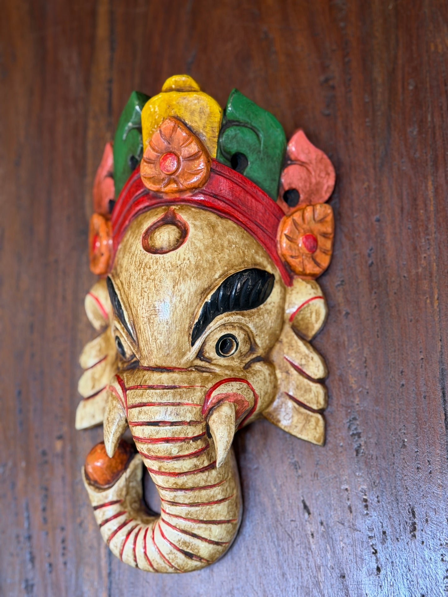 Wooden Ganesha Mask