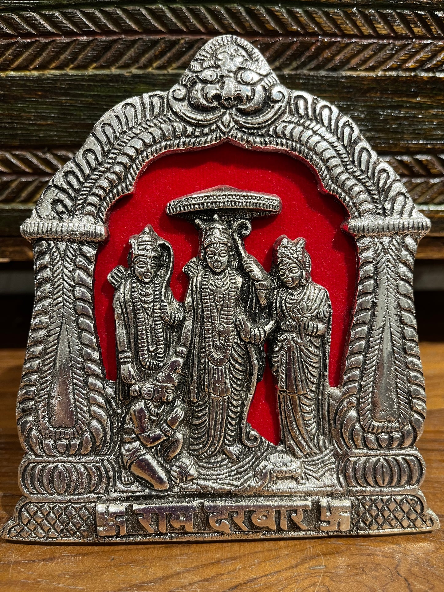 Metal Ram Darbar Silver Murti