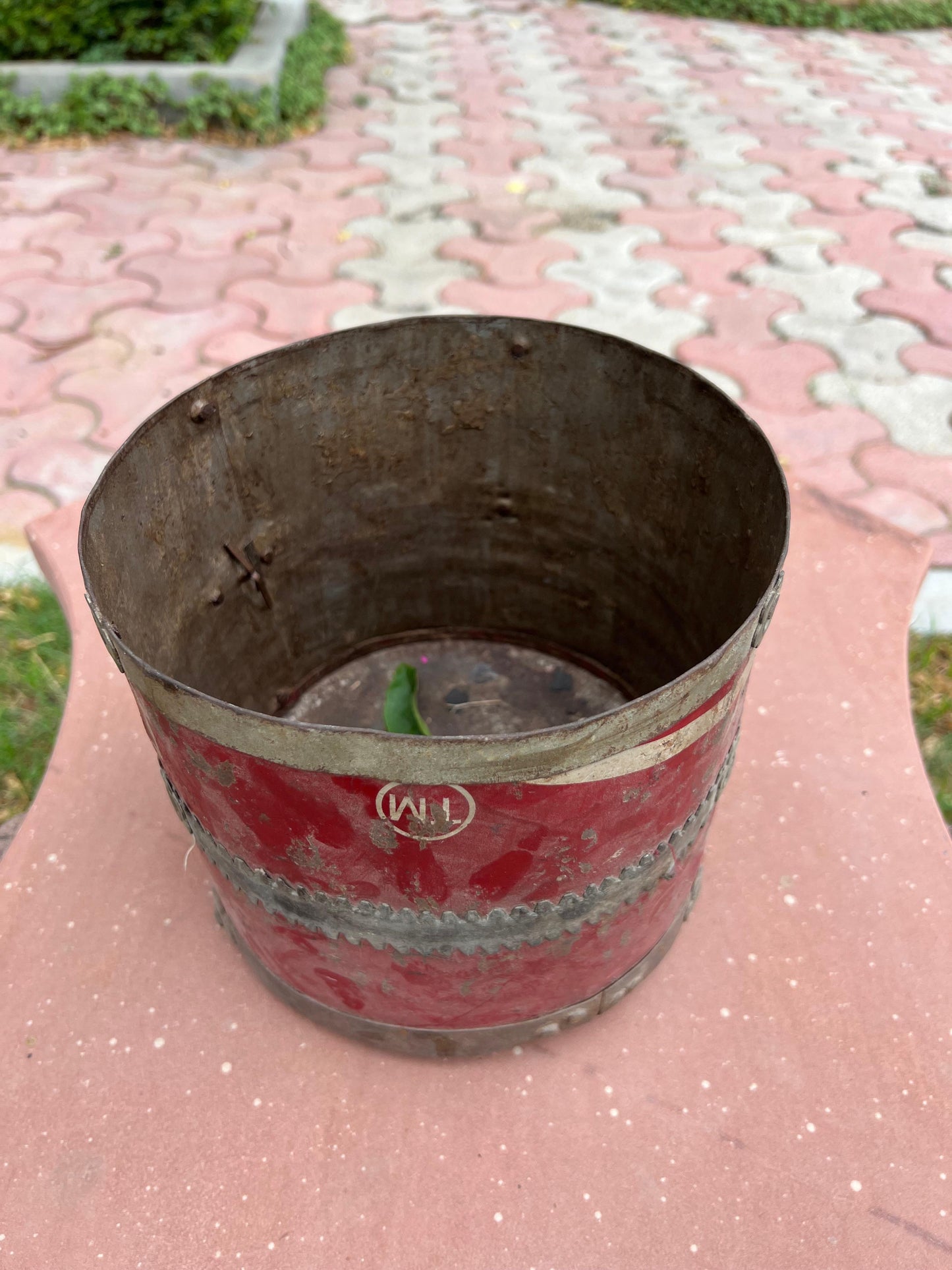 Old Iron Flower Planter