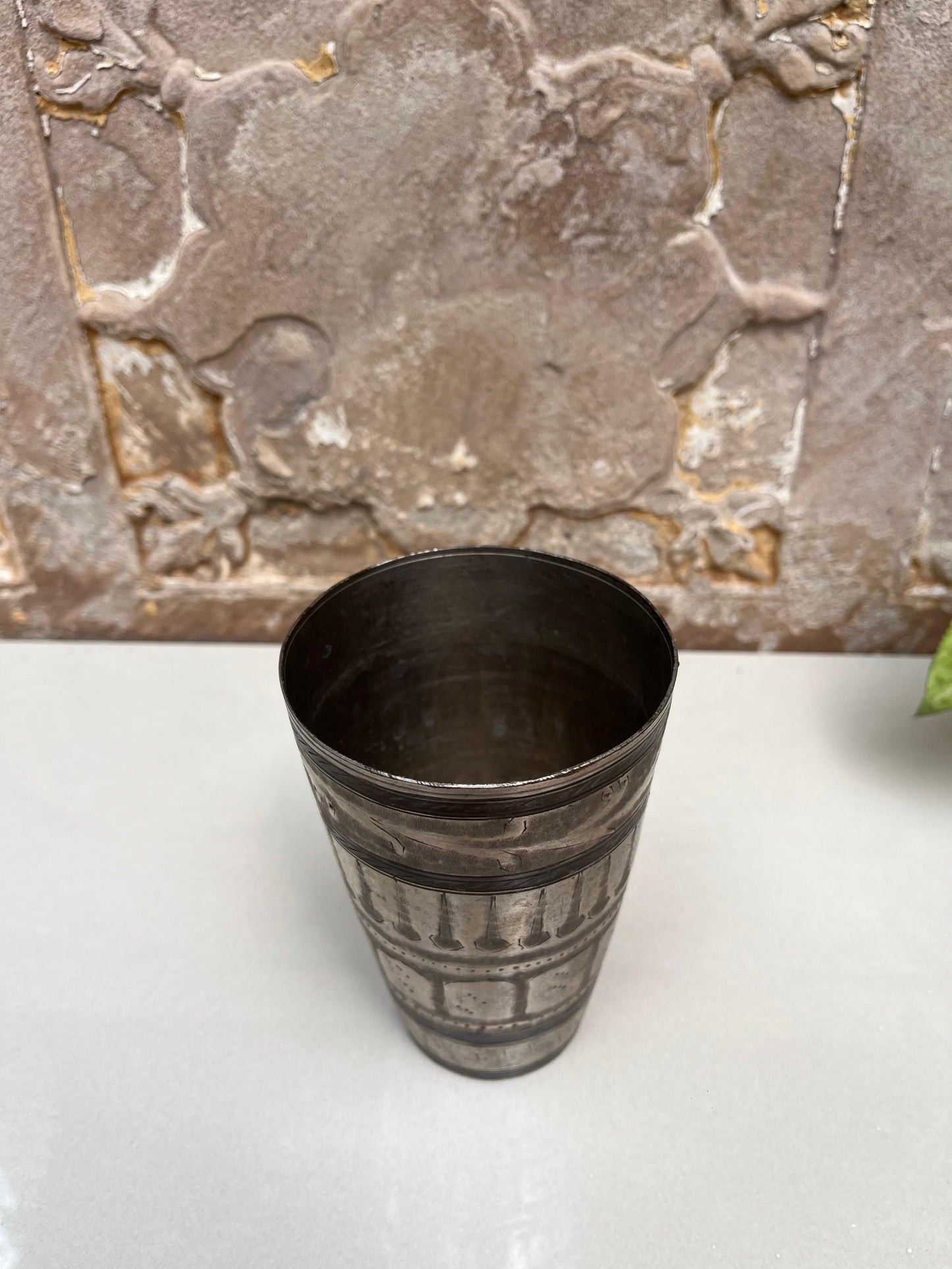 Brass Glass Planter