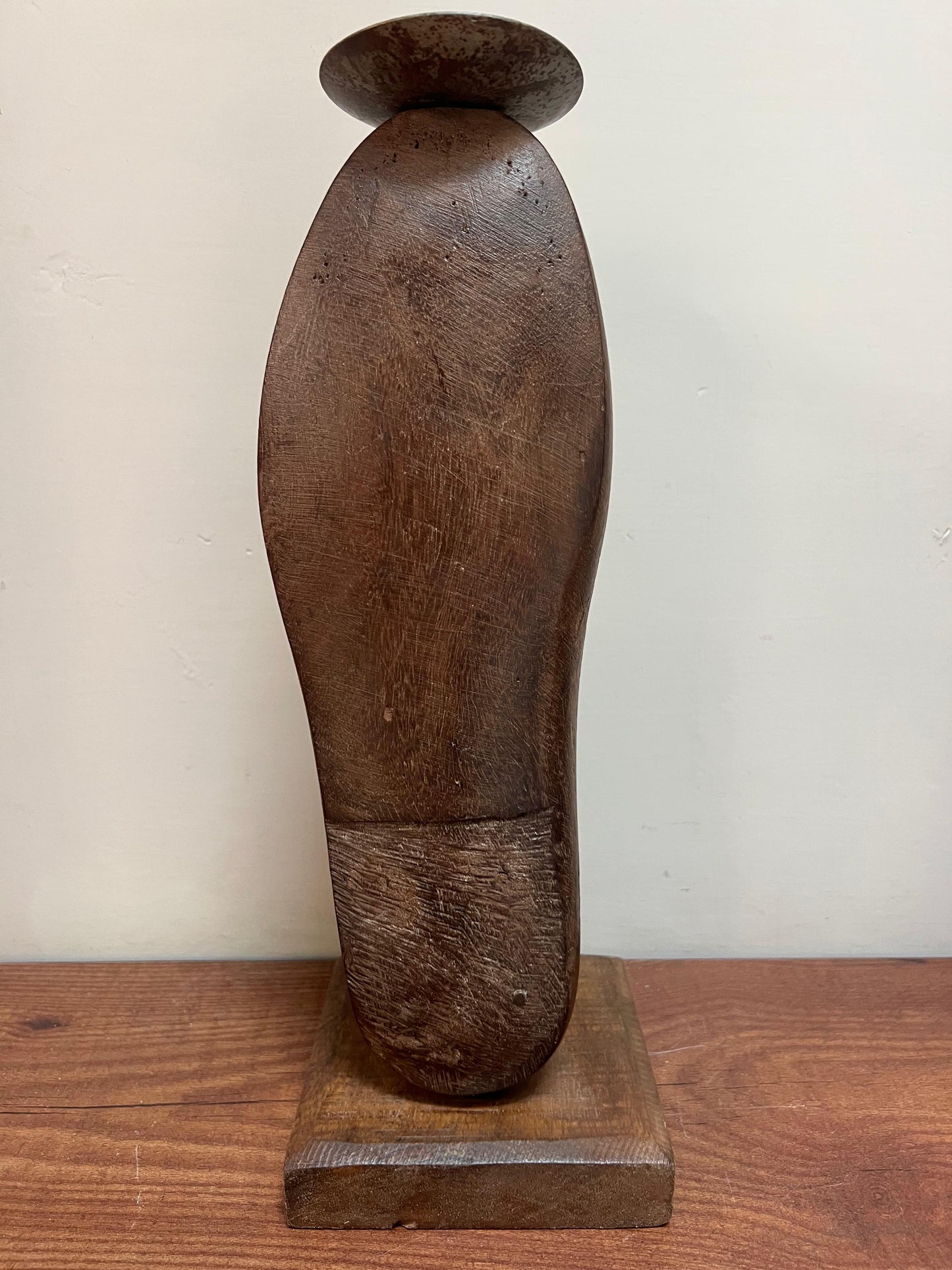 Wood Shoe Candle Stand