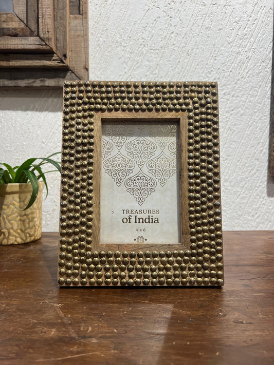 Golden  Beads Photo Frame