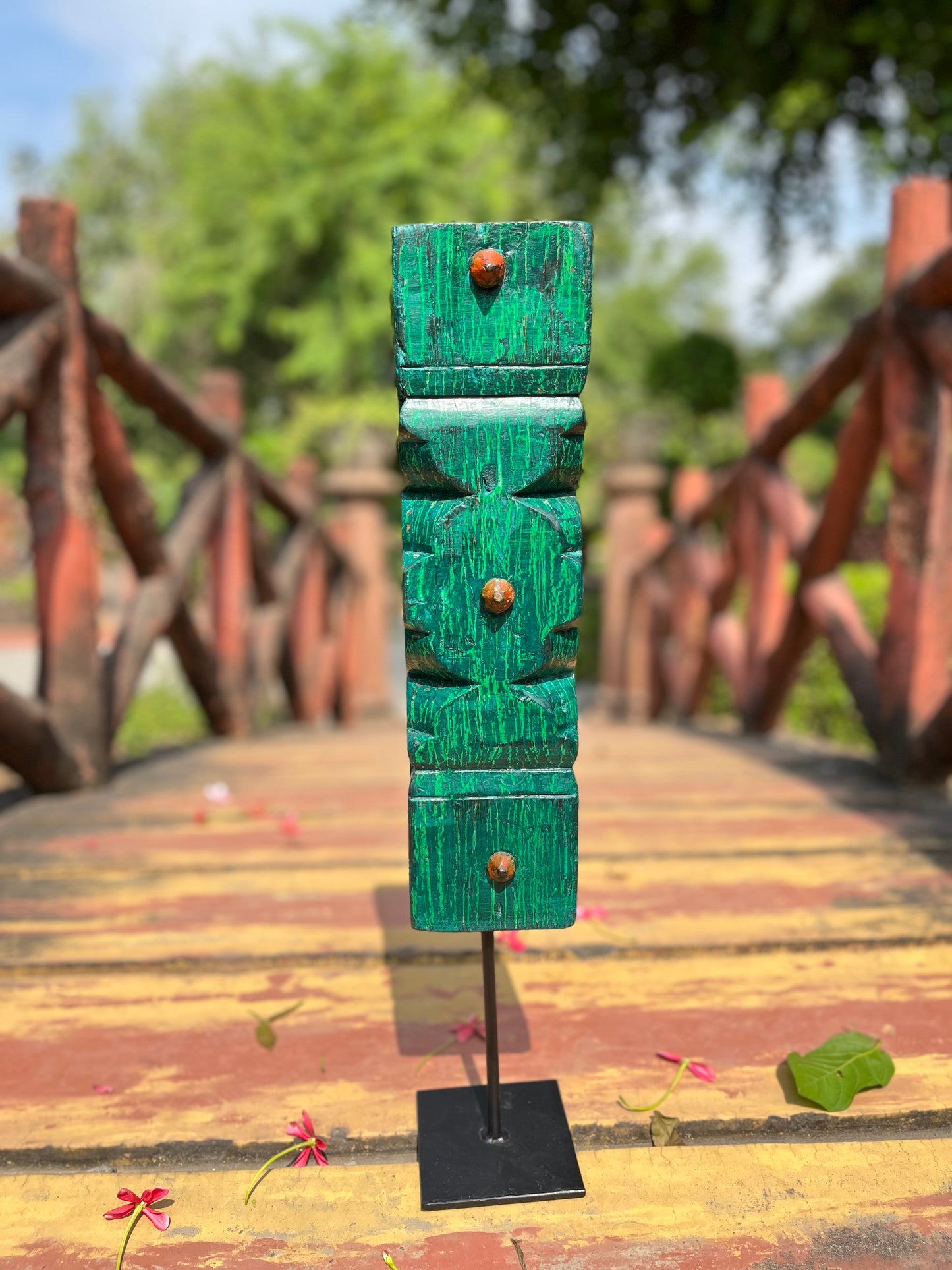 Wooden Green stand