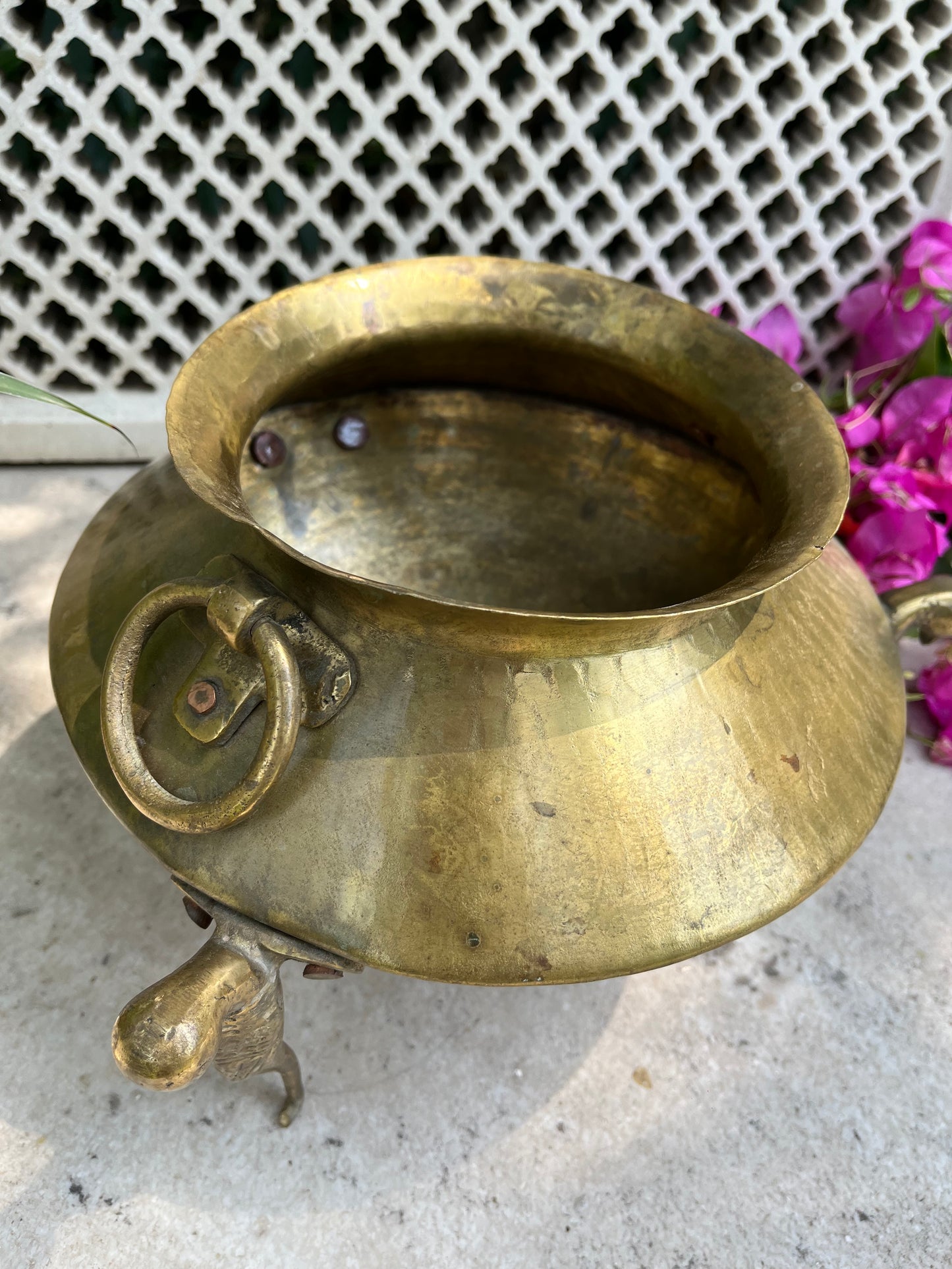 Brass Planter Pecock Stand