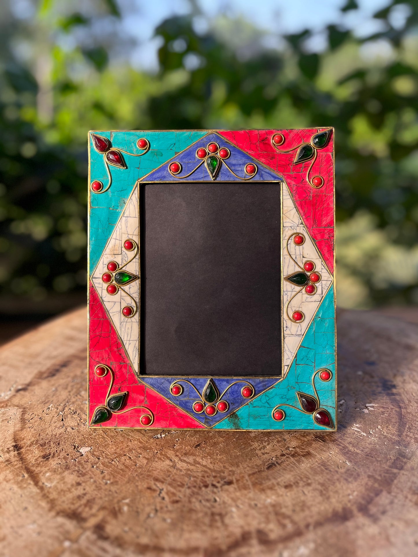 Multi Colour Stone Photo Frame