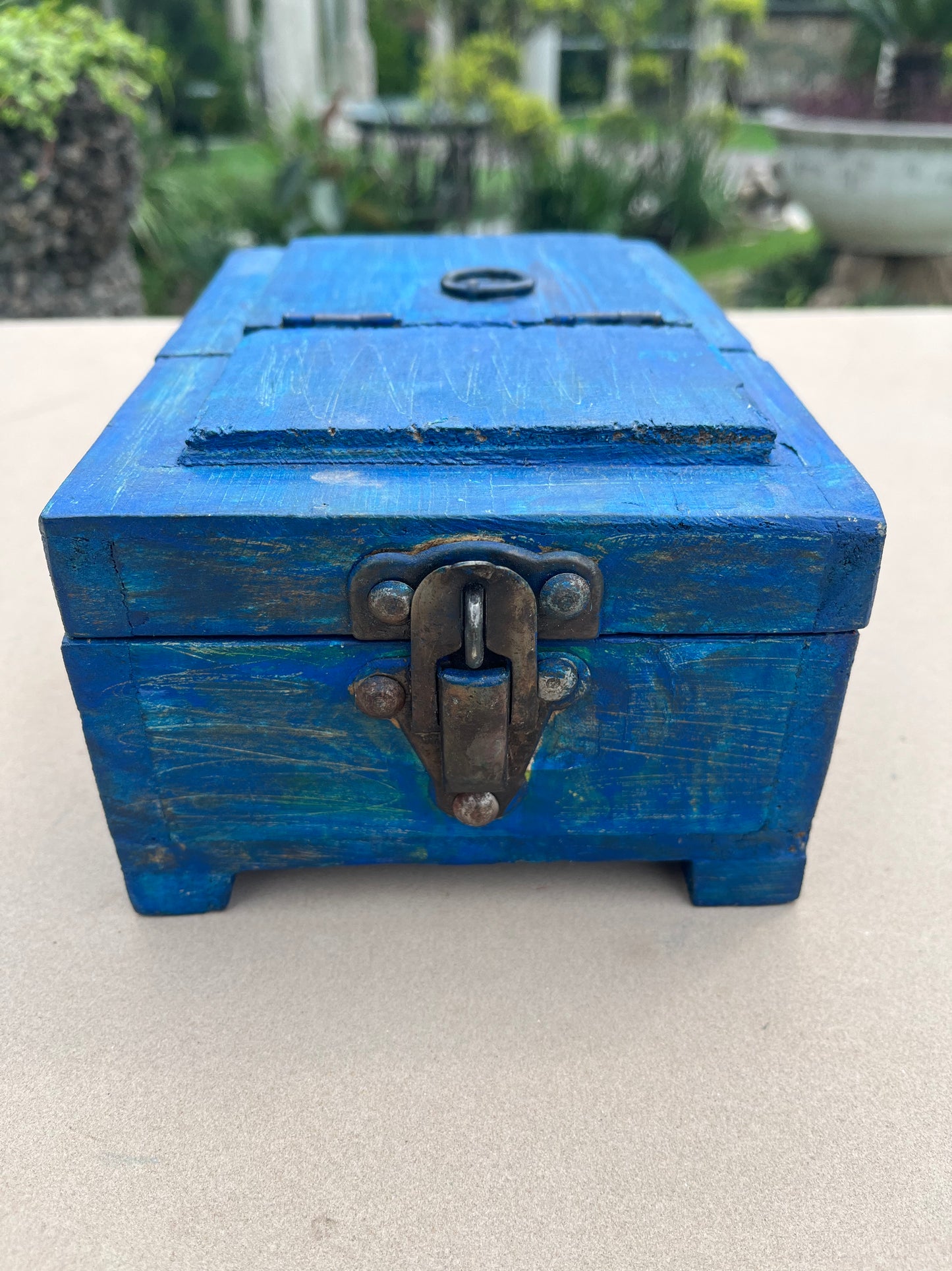 Old Blue Barber Folding Box