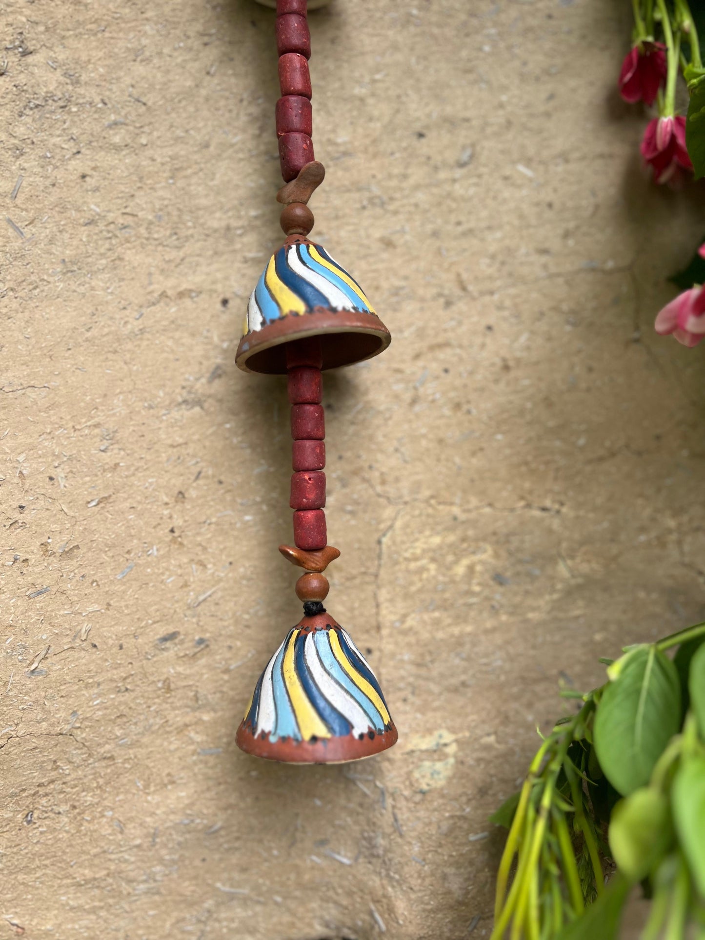 Clay Hand Painted Bell Hanging