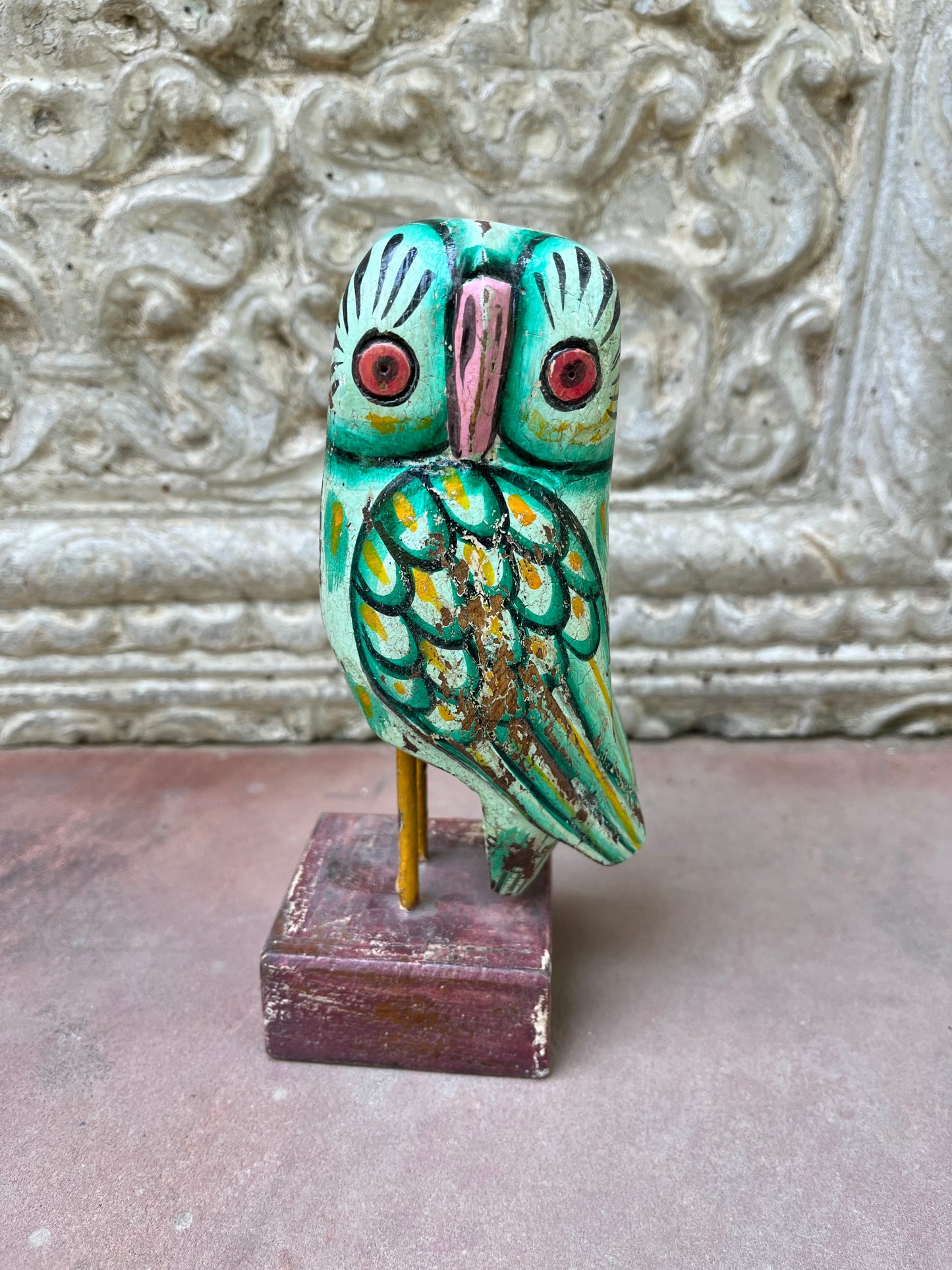 Wood Hand Painted Owl