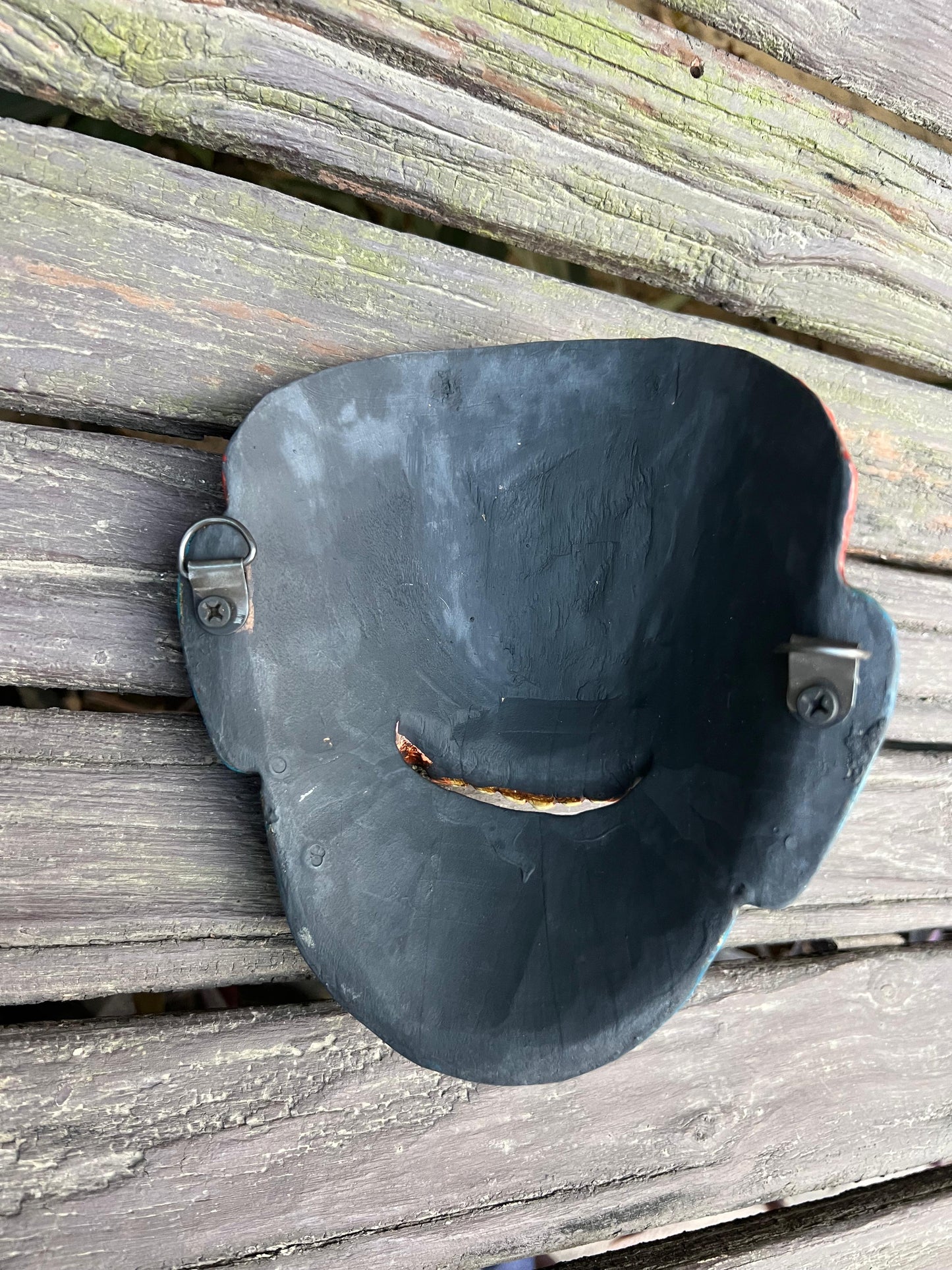 Blue Painted Munim Mask