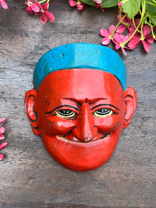 Wood Munim Mask Red