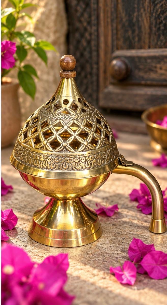 Brass Dhoop Diya ￼￼