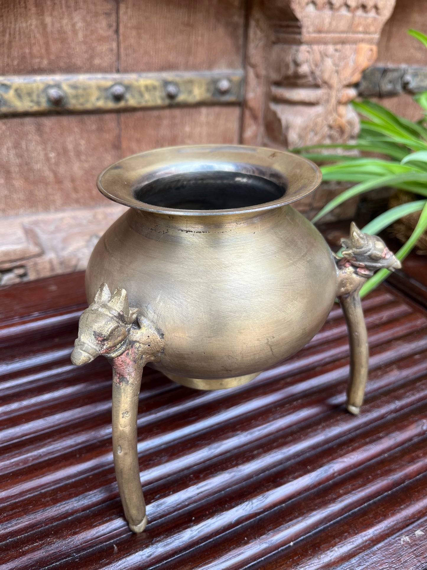 Brass Decorotive  Pot With Nandi Head