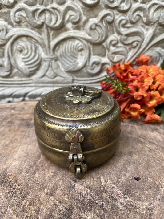 Brass Old  Paan Box