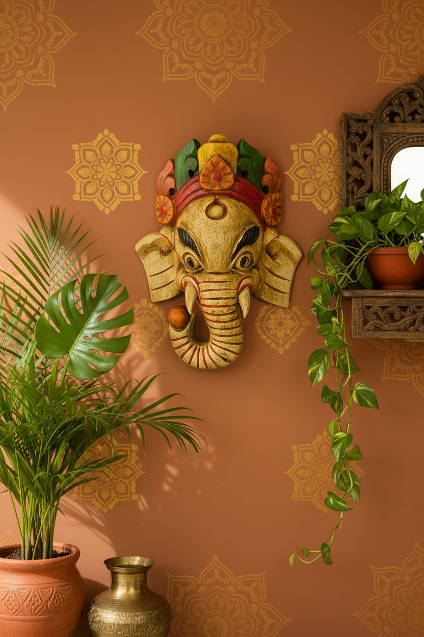 Wooden Ganesha Mask