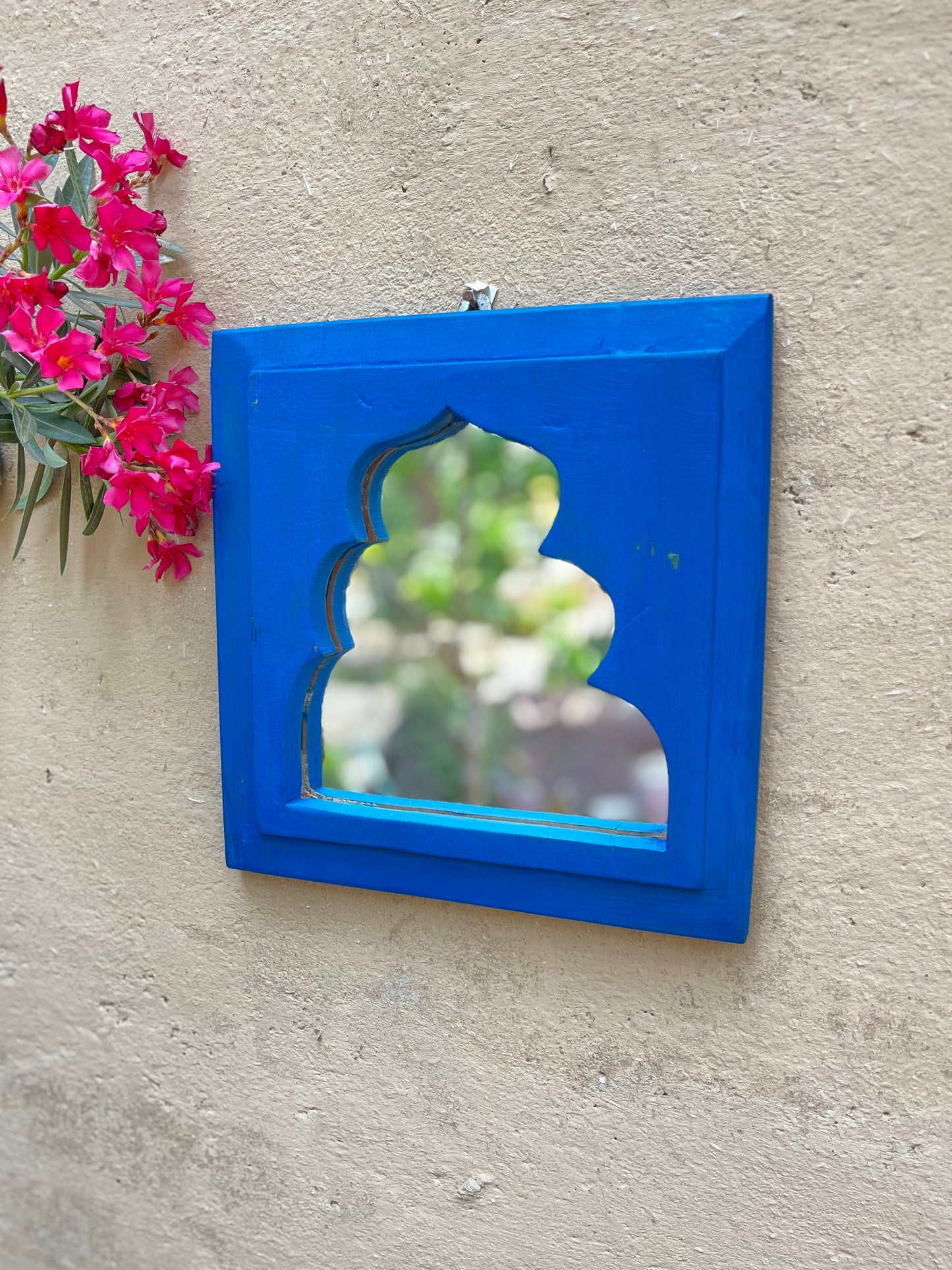 Hand Painted Blue Arch mirror