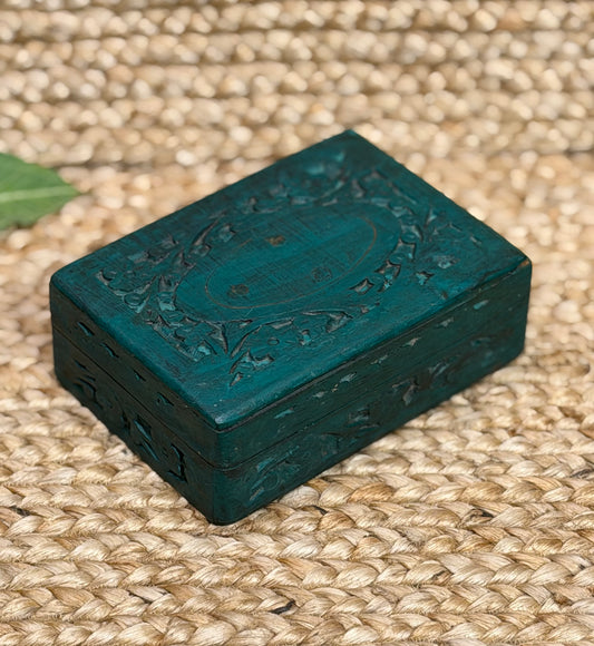 Wood Hand Painted  Box ￼