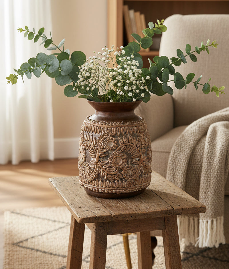 Wooden Terracotta Pot