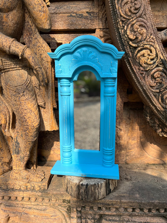 Blue Jharokha Wall Mirror