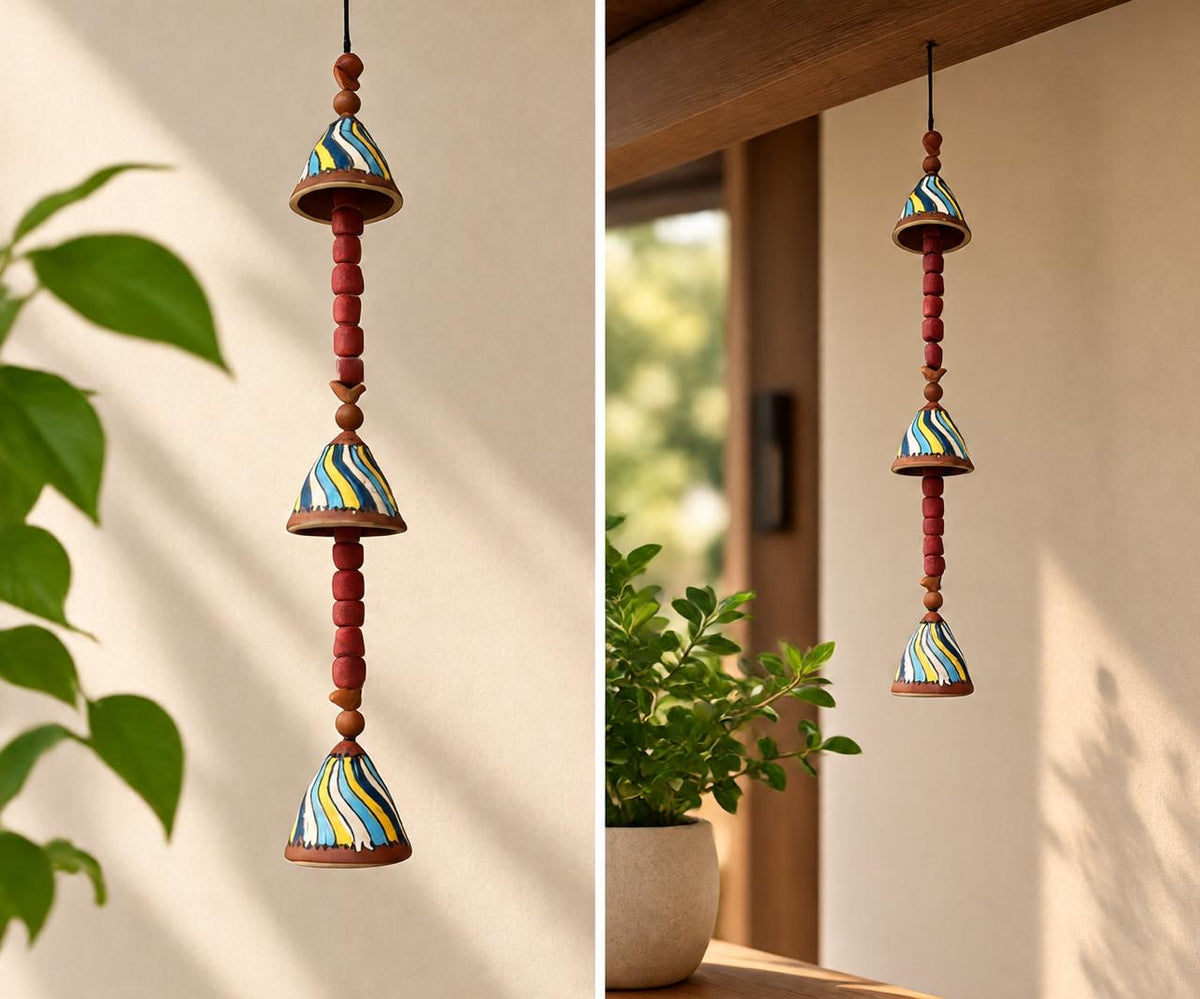 Clay Bead Bell Hanging