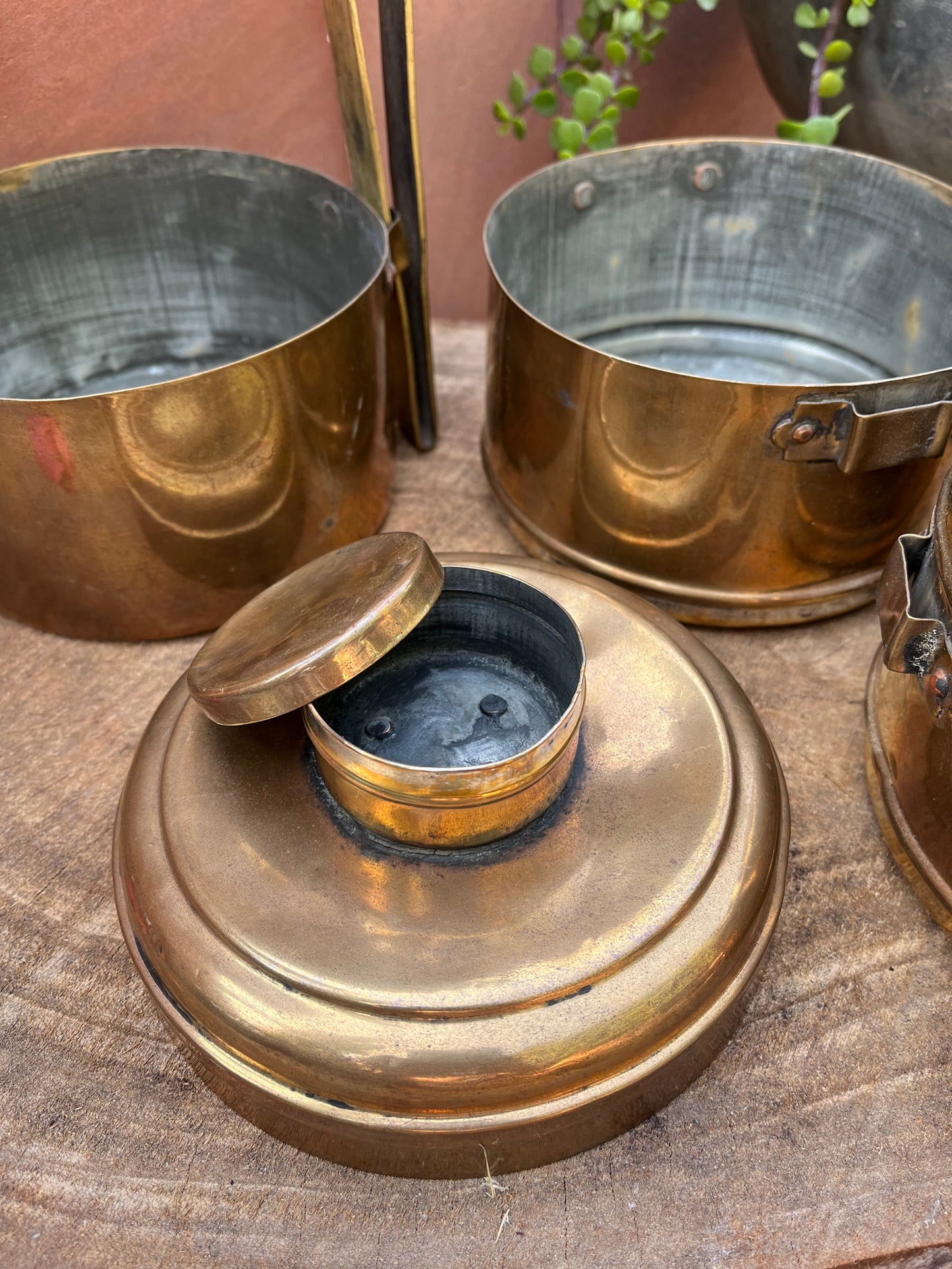 Vintage Brass 3 Layers Tiffin Box