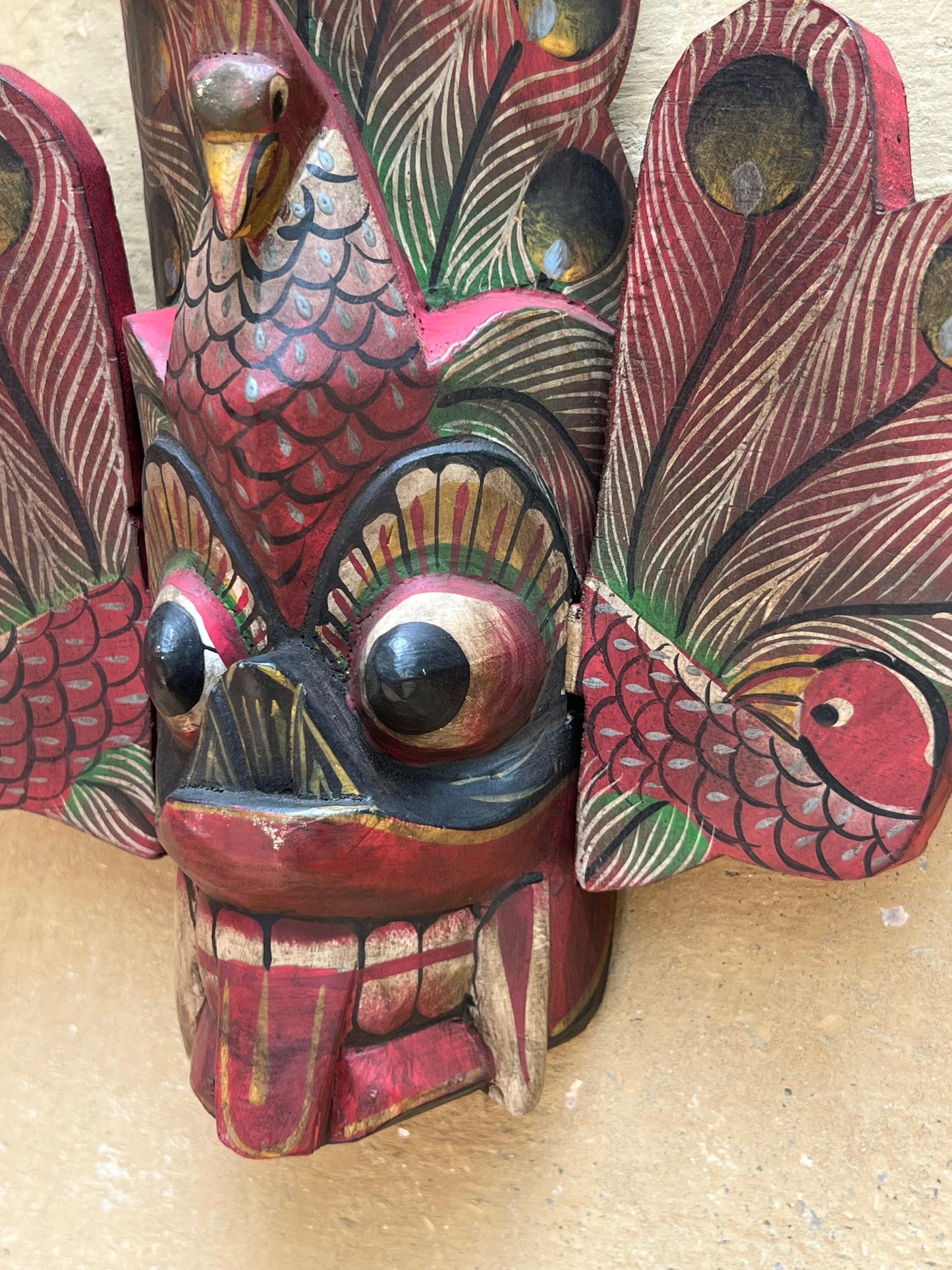 Wood Peacock Mask ￼
