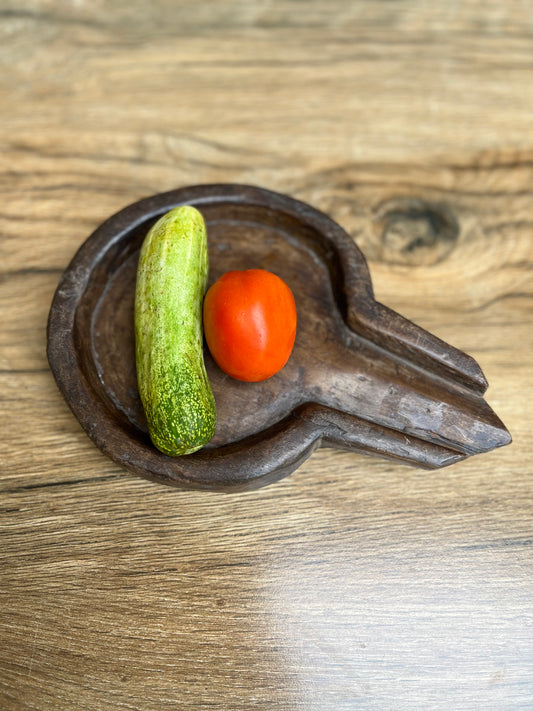 vintage wooden platter