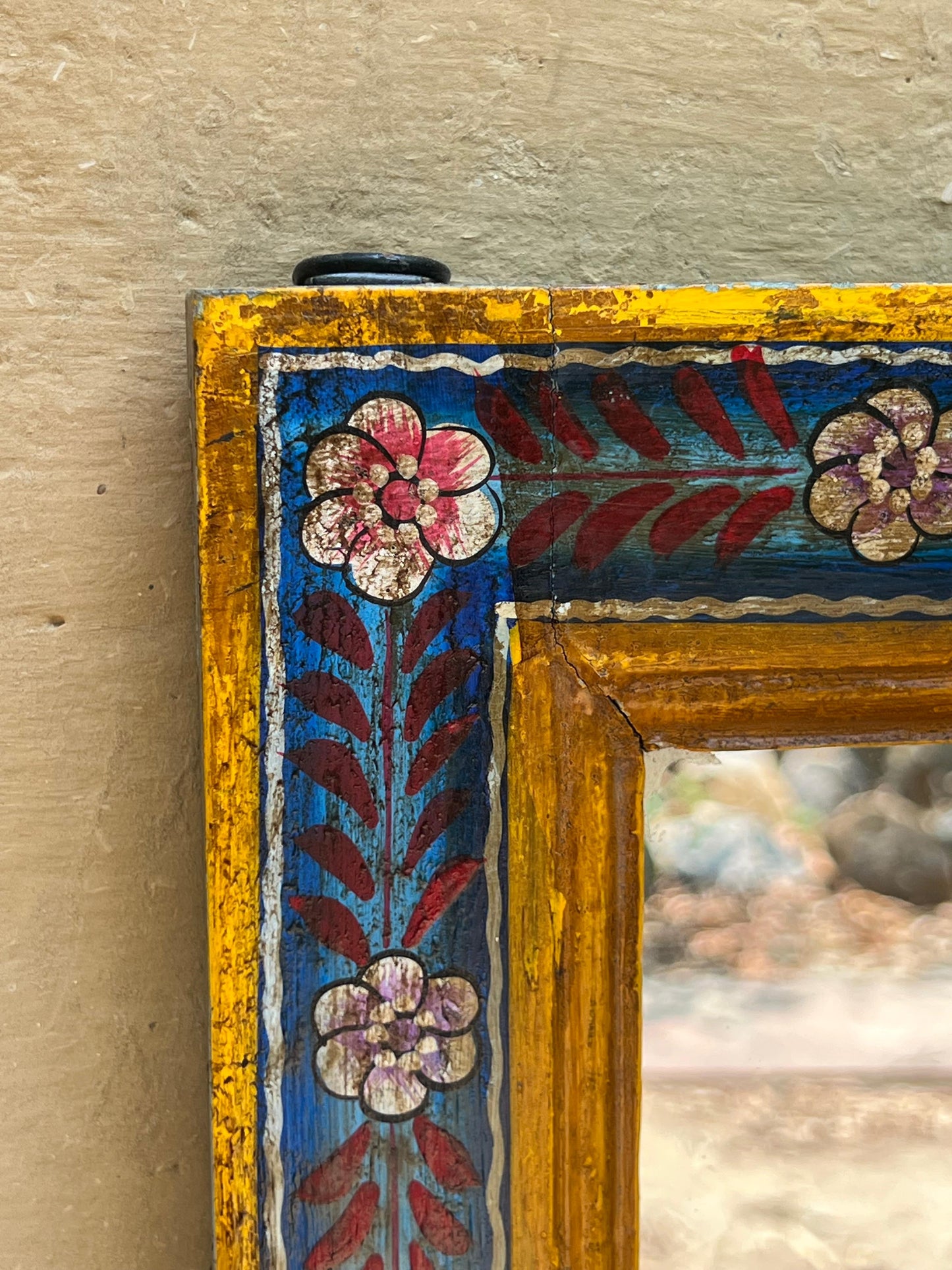 Wooden Hand Painted Mirror