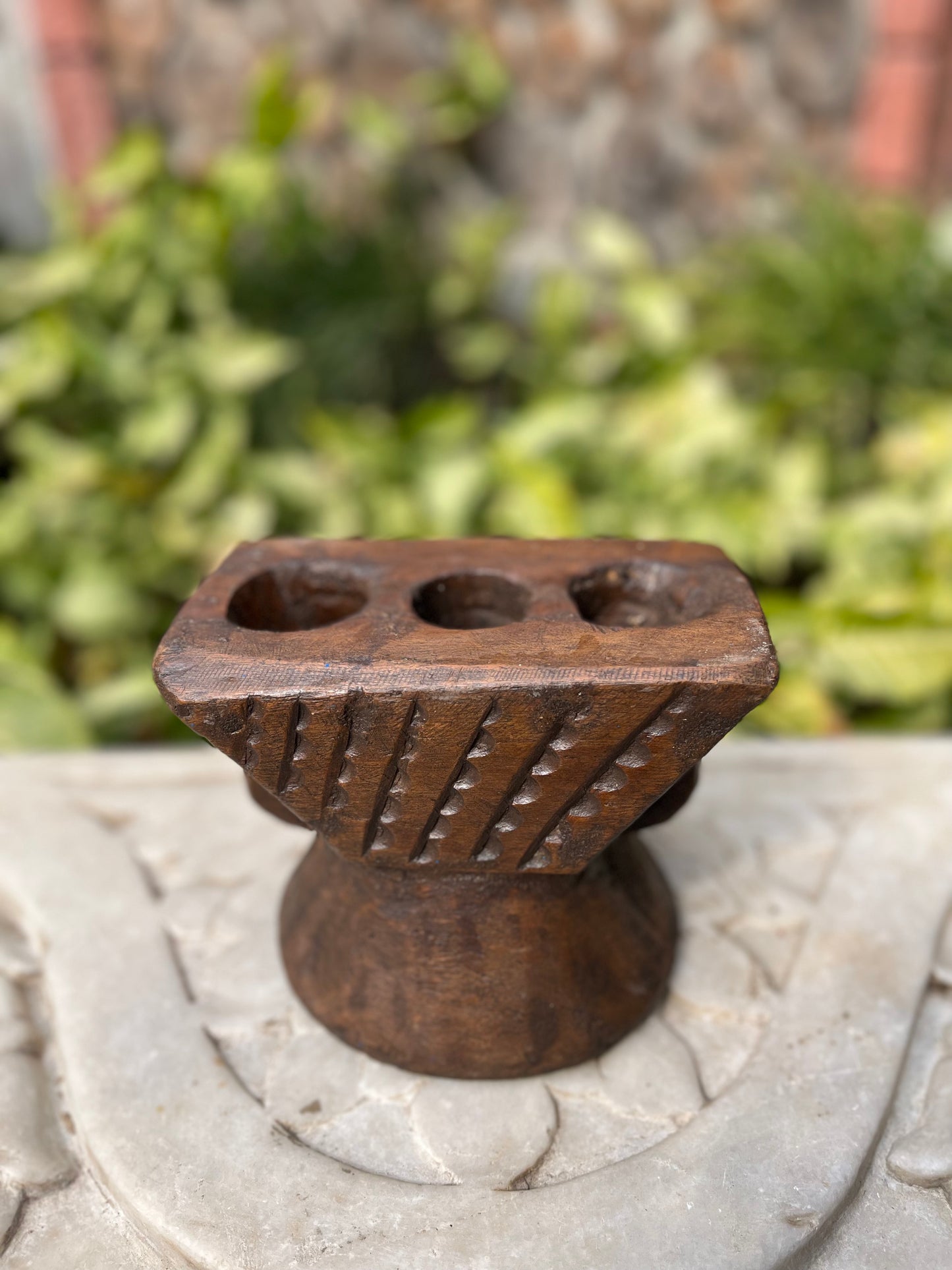 Wooden Old Candle Holder