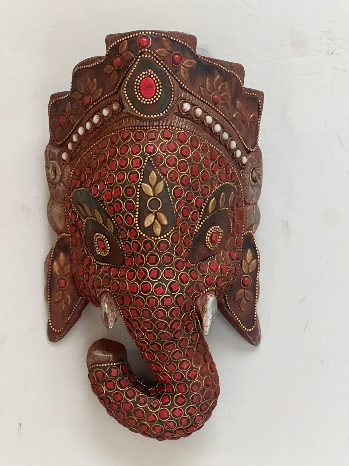 Divine Aluminium Ganesha Mask ￼