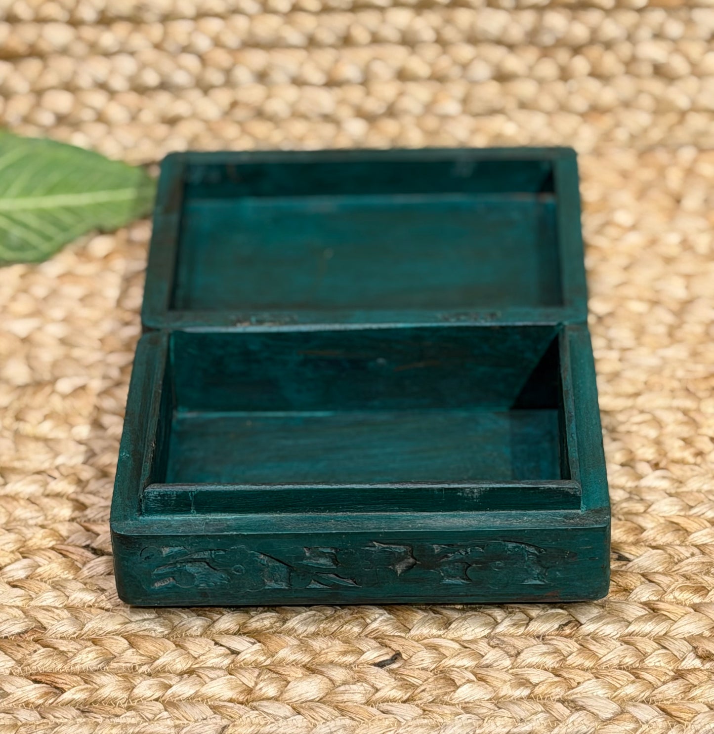 Hand Painted Green Box￼