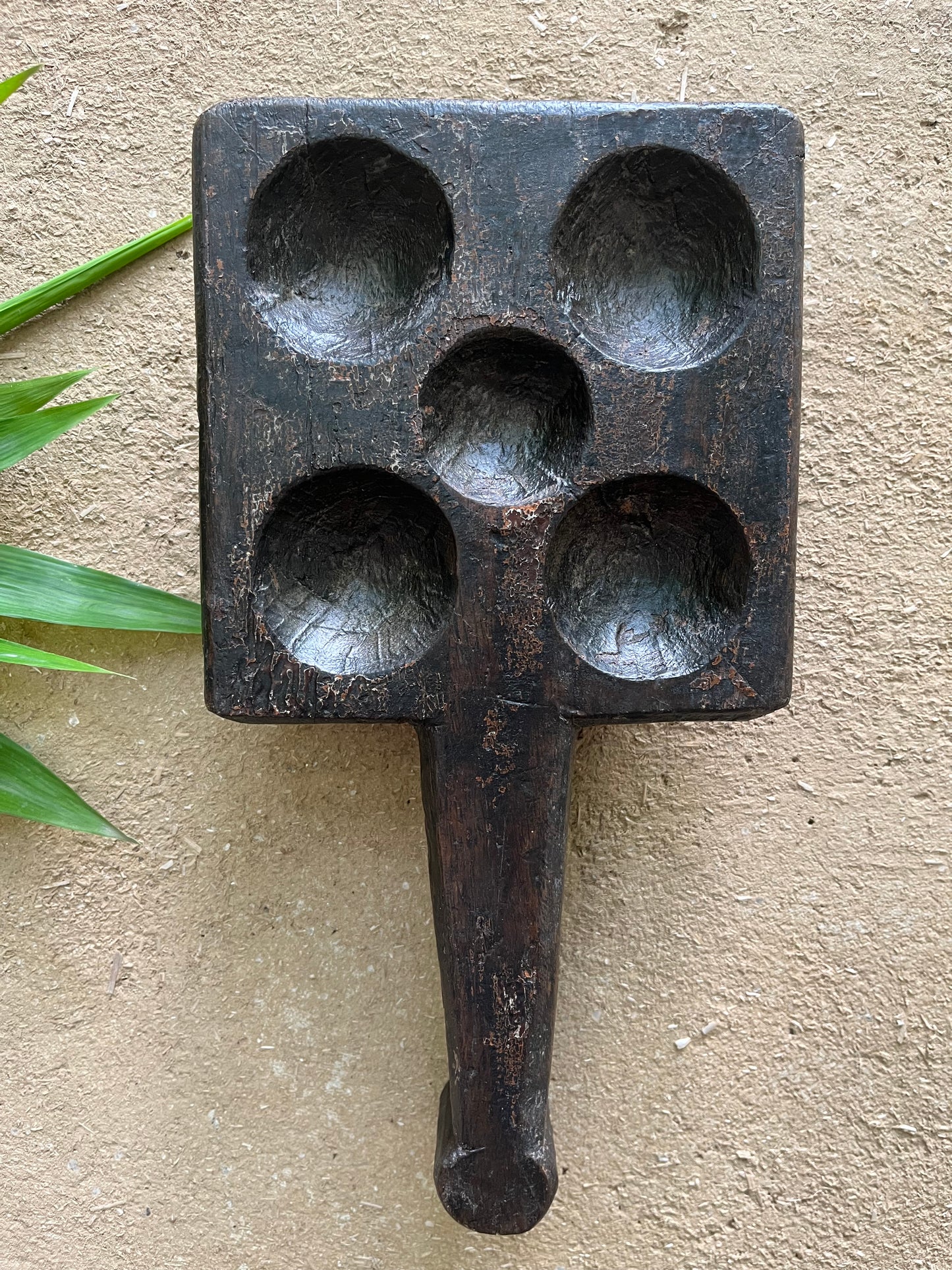 Vintage Wooden Spice Plate