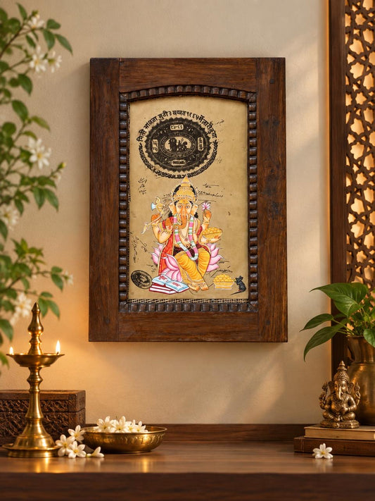 Old Frame Ganesh Painting