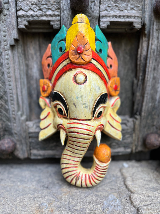 Wooden Ganesha Mask