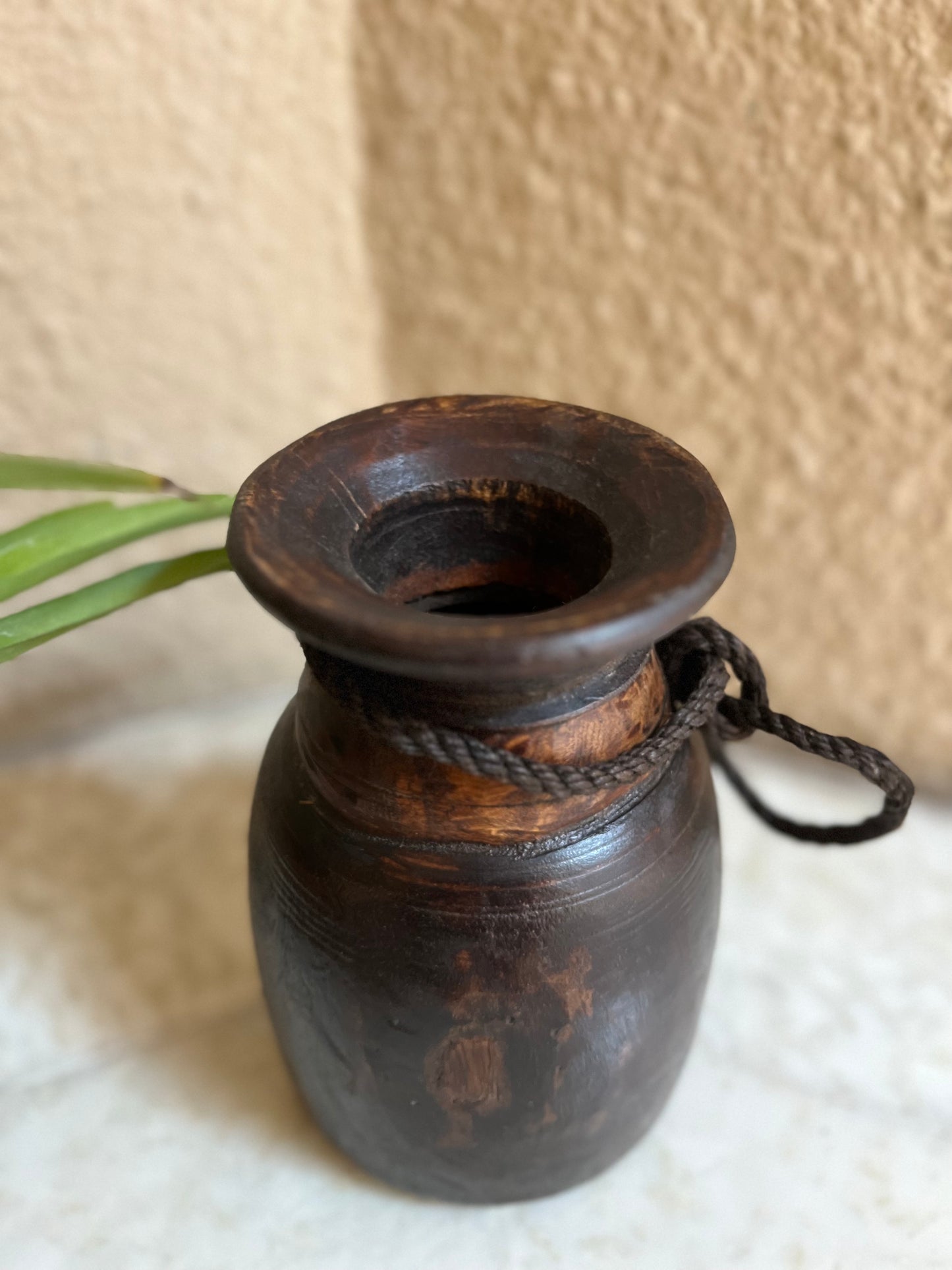 Wood Old Flower Pot